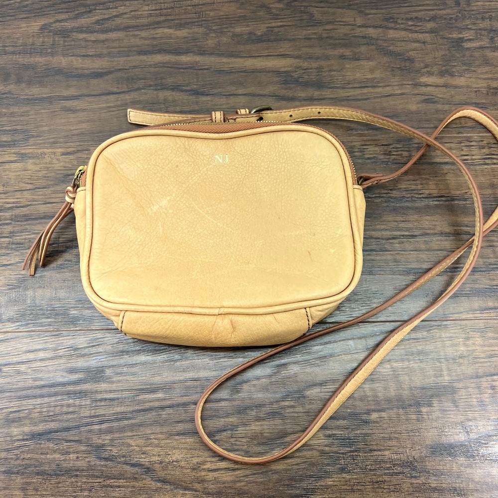 Mark Graham Bag Small Crossbody The Essential Crossbody Double Zip Camel Tan